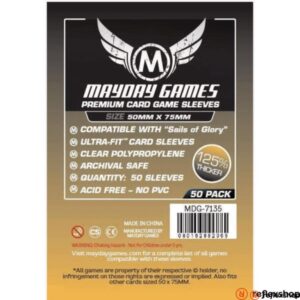 Mayday Games - Prémium Sails of Glory kártyavédő 50x75 mm (50 db)