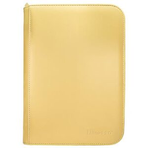 Ultra Pro - Vivid 4-Pocket Zippered PRO-Binder: Yellow 4-zsebes zipzáros gyűjtői portfólió mappa