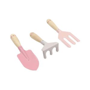 Kerti szerszámok, 3 db-os (rózsaszín ásóval)