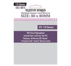Sleeve Kings - Négyzetes kártyavédő 80x80 mm (110 db)