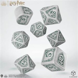 Dobókocka - Harry Potter - Slytherin Modern Dice Set - White (7 db-os szett)