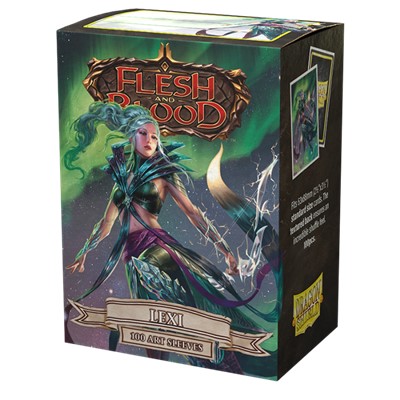 100 Dragon Shield Matte Art Sleeves Per TCG | Flesh And Blood - Enigma | Protettori Carte Standard Con Promo Esclusiva
