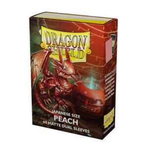 Dragon Shield - Yu-gi-Oh! méretű kártyavédő - Japanese Size Matte Dual Sleeves - Peach Piip (60 Sleeves)