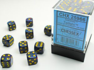 Dobókocka - Chessex Speckled d6 (12 mm) kockablokk Twilight (36 db-os szett)