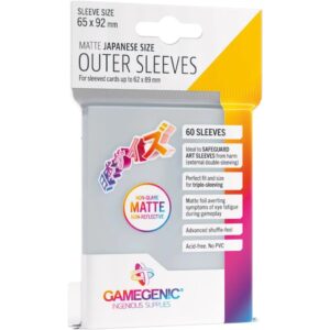 Gamegenic - Yu-gi-Oh! méretű kártyavédő - Outer Sleeves Matte Japanese Size (60 Sleeves)