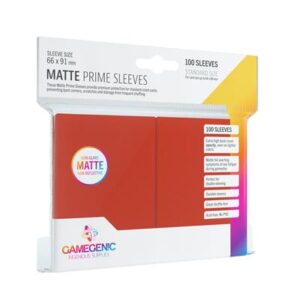 Gamegenic - Matte Prime Sleeves Red kártyavédő (100 db)