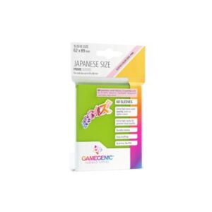 Gamegenic - Yu-gi-Oh! méretű kártyavédő - PRIME Japanese Sized Sleeves Lime (60 Sleeves)