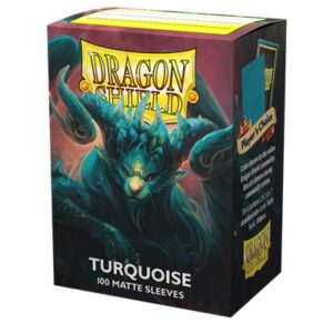 Dragon Shield - Standard Sleeves - Matte Turquoise 'Atebeck' (100 Sleeves)