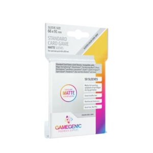 Gamegenic - MATTE Standard Card Game Sleeves 66 x 91 mm - Clear kártyavédő (50 db)