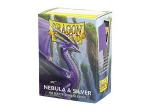 Dragon Shield Dual Matte Sleeves - Nebula & Silver (100 Sleeves)