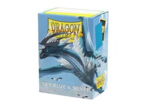 Dragon Shield Dual Matte Sleeves - Sky Blue & Silver (100 Sleeves)