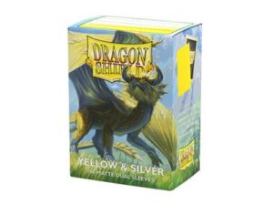Dragon Shield Dual Matte Sleeves - Yellow & Silver (100 Sleeves)