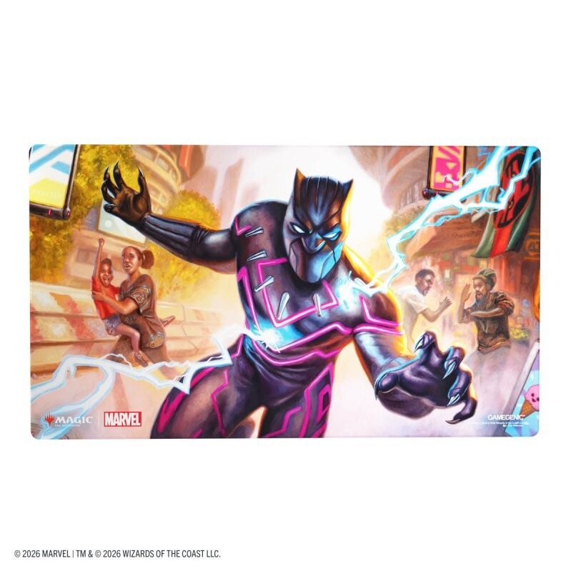 Gamegenic - Magic: The Gathering | Marvel Super Heroes Shiny Playmat - Striking Black Panther